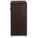 Baxton Studio Zentra Modern and Contemporary Dark Brown Sideboard Storage Cabinet with Glass Doors - BSOSR 890001-Wenge