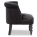 Baxton Studio Flax Victorian Style Contemporary Black Velvet Fabric Upholstered Vanity Accent Chair - BSOWS-GK756-Black