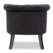 Baxton Studio Flax Victorian Style Contemporary Black Velvet Fabric Upholstered Vanity Accent Chair - BSOWS-GK756-Black