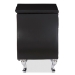 Baxton Studio Erin Modern and Contemporary Black Faux Leather Upholstered Nightstand - BSOBBT3116-Black-NS