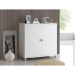 Baxton Studio Marcy Modern and Contemporary White Wood Entryway Handbags or School Bags Storage Sideboard Cabinet - BSOHS-001-White