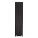Baxton Studio Lindo Dark Brown Wood Bookcase with One Pulled-out Door Shelving Cabinet