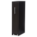 Baxton Studio Lindo Dark Brown Wood Bookcase with One Pulled-out Door Shelving Cabinet - BSOSH-001-Espresso