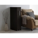 Baxton Studio Lindo Dark Brown Wood Bookcase with One Pulled-out Door Shelving Cabinet - BSOSH-001-Espresso