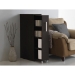 Baxton Studio Lindo Dark Brown Wood Bookcase with One Pulled-out Door Shelving Cabinet - BSOSH-001-Espresso