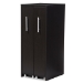 Baxton Studio Lindo Dark Brown Wood Bookcase with Two Pulled-out Doors Shelving Cabinet - BSOSH-002-Espresso