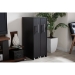 Baxton Studio Lindo Dark Brown Wood Bookcase with Two Pulled-out Doors Shelving Cabinet - BSOSH-002-Espresso
