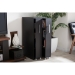Baxton Studio Lindo Dark Brown Wood Bookcase with Two Pulled-out Doors Shelving Cabinet - BSOSH-002-Espresso