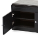 Baxton Studio Margaret Modern and Contemporary Dark Brown Wood 2-Door Shoe Cabinet with Faux Leather Seating Bench - BSOSR-001-Espresso