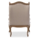 Baxton Studio Oreille French Provincial Style White Wash Distressed Two-tone Beige Upholstered Armchair - BSOASS561Mi-CG4