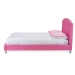 Baxton Studio Canterbury Modern and Contemporary Hot Pink Faux Leather Queen Size Platform Bed - BSOBBT6440-Queen-Pink