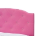 Baxton Studio Canterbury Modern and Contemporary Hot Pink Faux Leather Queen Size Platform Bed - BSOBBT6440-Queen-Pink