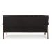 Baxton Studio Nikko Mid-century Modern Scandinavian Style Dark Brown Faux Leather Wooden 3-Seater Sofa - BSOBBT8011A2-Brown Sofa