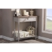 Baxton Studio Edouard French Provincial Style White Wash Distressed Wood and Grey Two-tone 1-drawer Console Table - BSOEDD8VM/M-B-W1