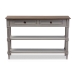 Baxton Studio Edouard French Provincial Style White Wash Distressed Wood and Grey Two-tone 2-drawer Console Table