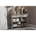 Baxton Studio Edouard French Provincial Style White Wash Distressed Wood and Grey Two-tone 2-drawer Console Table - BSOEDD9VM/M-B-W1