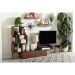 Baxton Studio Haversham Mid-century Retro Modern TV Stand Entertainment Center and Display Unit - BSOFP-6784-Walnut-TV