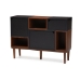 Baxton Studio Anderson Mid-century Retro Modern Oak and Espresso Wood Sideboard Storage Cabinet - BSOFP-6794-Oak/Espresso