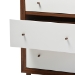 Baxton Studio Harlow Mid-century Modern Scandinavian Style White and Walnut Wood 6-drawer Storage Dresser - BSOFP-6781-Walnut/White