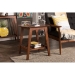 Baxton Studio Sacramento Mid-century Modern Scandinavian Style Dark Walnut End Table - BSORT295B-OCC