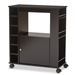 Baxton Studio Ontario Modern and Contemporary Dark Brown Wood Modern Dry Bar and Wine Cabinet - BSORT380-OCC