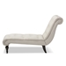 Baxton Studio Layla Mid-century Modern Light Beige Fabric Upholstered Button-tufted Chaise Lounge - BSOBBT5211-Light Beige Chaise