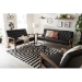 Baxton Studio Sorrento Mid-century Retro Modern Black Faux Leather Upholstered Wooden 3 Piece Living room Set - BSOBBT8013-Black 3PC Set