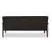 Baxton Studio Sorrento Mid-century Retro Modern Brown Faux Leather Upholstered Wooden 3-seater Sofa - BSOBBT8013-Brown Sofa
