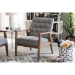 Baxton Studio Sorrento Mid-century Retro Modern Grey Fabric Upholstered Wooden Lounge Chair - BSOBBT8013-Grey Chair