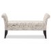 Baxton Studio Avignon Script-Patterned French Laundry Fabric Storage Ottoman Bench - BSOWS-0819-Beige-L277