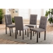 Baxton Studio Andrew Modern and Contemporary Grey Fabric Upholstered Grid-tufting Dining Chair - BSOAndrew-DC-9-Grids-Grey