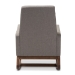 Baxton Studio Yashiya Mid-century Retro Modern Grey Fabric Upholstered Rocking Chair - BSOBBT5199-Grey