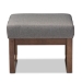 Baxton Studio Yashiya Mid-century Retro Modern Grey Fabric Upholstered Ottoman Stool