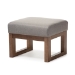 Baxton Studio Yashiya Mid-century Retro Modern Grey Fabric Upholstered Ottoman Stool - BSOBBT5200-Grey