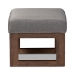 Baxton Studio Yashiya Mid-century Retro Modern Grey Fabric Upholstered Ottoman Stool - BSOBBT5200-Grey