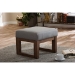Baxton Studio Yashiya Mid-century Retro Modern Grey Fabric Upholstered Ottoman Stool - BSOBBT5200-Grey