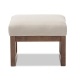 Baxton Studio Yashiya Mid-century Retro Modern Light Beige Fabric Upholstered Ottoman Stool