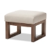Baxton Studio Yashiya Mid-century Retro Modern Light Beige Fabric Upholstered Ottoman Stool - BSOBBT5200-Light Beige