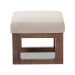 Baxton Studio Yashiya Mid-century Retro Modern Light Beige Fabric Upholstered Ottoman Stool - BSOBBT5200-Light Beige