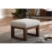 Baxton Studio Yashiya Mid-century Retro Modern Light Beige Fabric Upholstered Ottoman Stool - BSOBBT5200-Light Beige
