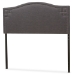Baxton Studio Aubrey Modern and Contemporary Dark Grey Fabric Upholstered Queen Size Headboard - BSOBBT6563-Dark Grey-Queen HB