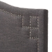 Baxton Studio Aubrey Modern and Contemporary Dark Grey Fabric Upholstered Queen Size Headboard - BSOBBT6563-Dark Grey-Queen HB