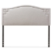 Baxton Studio Aubrey Modern and Contemporary Greyish Beige Fabric Upholstered Full Size Headboard