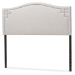 Baxton Studio Aubrey Modern and Contemporary Greyish Beige Fabric Upholstered Full Size Headboard - BSOBBT6563-Greyish Beige-Full HB