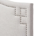 Baxton Studio Aubrey Modern and Contemporary Greyish Beige Fabric Upholstered Full Size Headboard - BSOBBT6563-Greyish Beige-Full HB