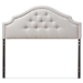 Baxton Studio Cora Modern and Contemporary Greyish Beige Fabric Upholstered Full Size Headboard