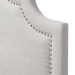 Baxton Studio Cora Modern and Contemporary Greyish Beige Fabric Upholstered Full Size Headboard - BSOBBT6564-Greyish Beige-Full HB
