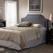 Baxton Studio Avignon Modern and Contemporary Dark Grey Fabric Upholstered Full Size Headboard - BSOBBT6566-Dark Grey-Full HB