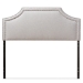 Baxton Studio Avignon Modern and Contemporary Greyish Beige Fabric Upholstered Full Size Headboard