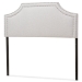 Baxton Studio Avignon Modern and Contemporary Greyish Beige Fabric Upholstered Full Size Headboard - BSOBBT6566-Greyish Beige-Full HB